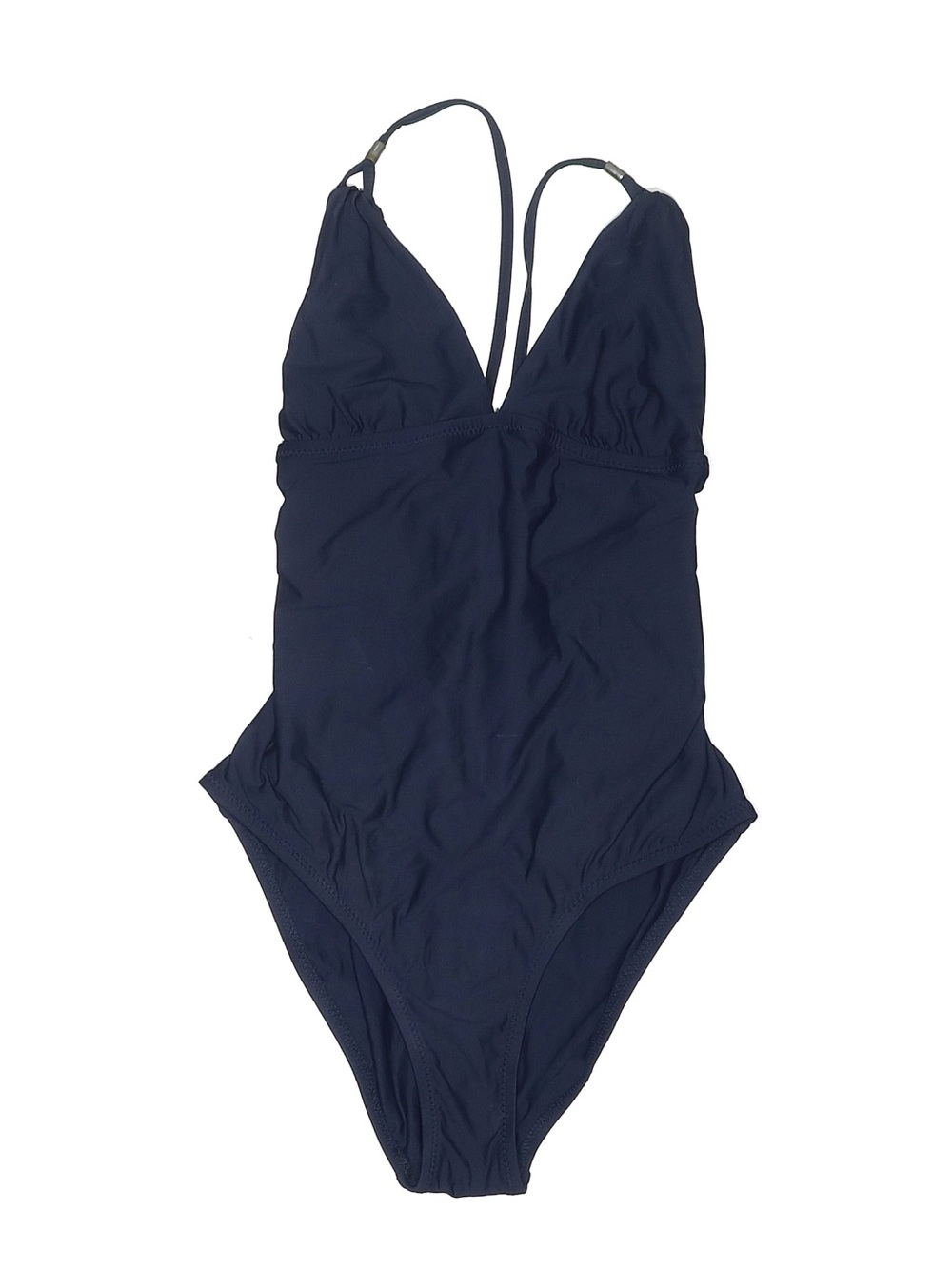 Helen Jon Navy V-Neck One-Piece Swimsuit